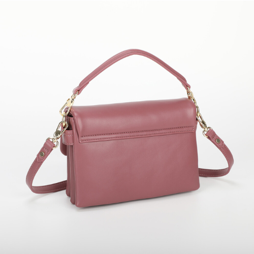 BORSA A TRACOLLA CON CHIUSURA TONDA MALVA