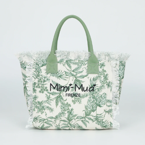 BORSA SHOPPER GRANDE IN FANTASIA VERDE MILITARE 