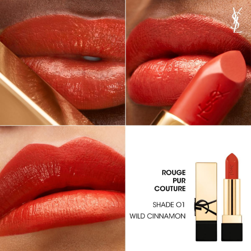YSL ROUGE PUR COUTURE ROSSETTO SATINATO ORANGE 01