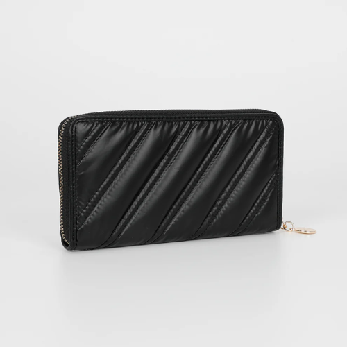 PORTAFOGLIO GRANDE IN PIUMINO NERO