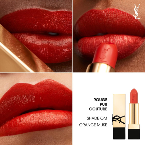 YSL ROUGE PUR COUTURE ROSSETTO SATINATO ORANGE MUSE