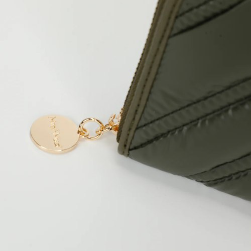 PORTAFOGLIO MEDIO IN PIUMINO VERDE MILITARE