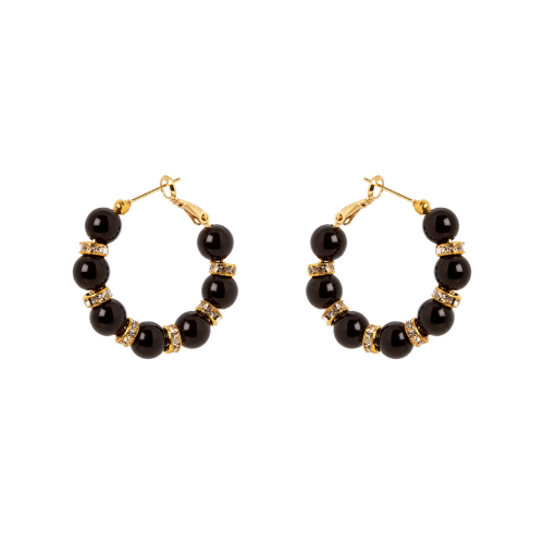 Orecchini a cerchio Drusilla - Nero