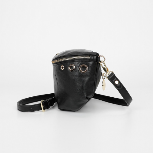 MARSUPIO CON DETTAGLIO OCCHIELLI NERO
