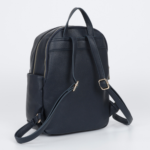 ZAINO CON DETTAGLIO IN PIUMINO BLU