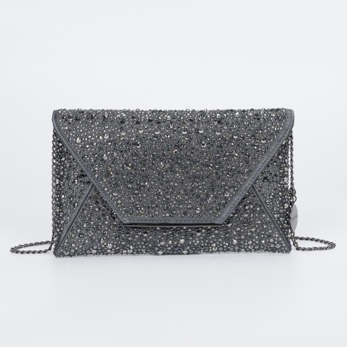 BORSA POCHETTE CON STRASS CANNA DI FUCILE