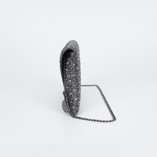 BORSA POCHETTE CON STRASS CANNA DI FUCILE
