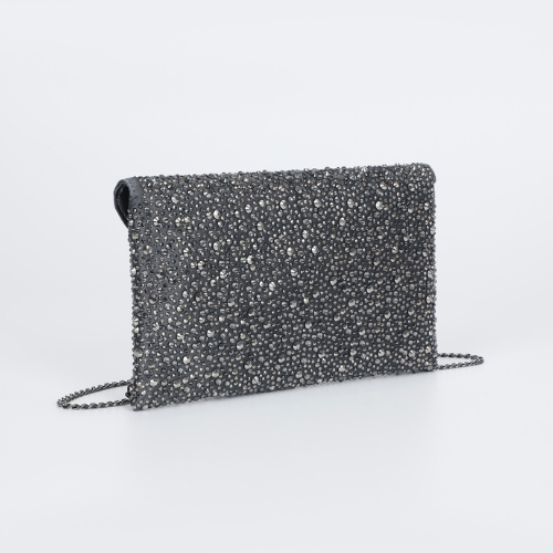 BORSA POCHETTE CON STRASS CANNA DI FUCILE