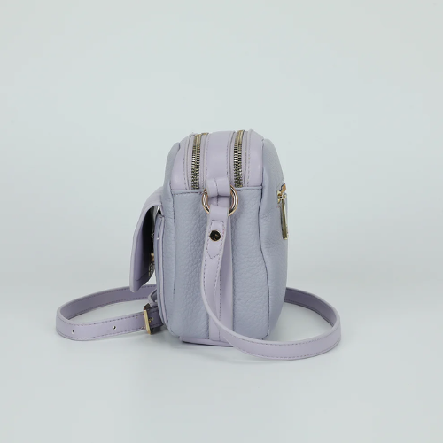 BORSA A TRACOLLA CON PATTA LISCIA LILLA