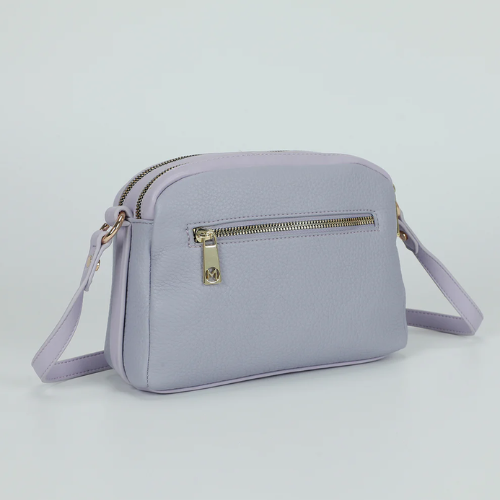BORSA A TRACOLLA CON PATTA LISCIA LILLA