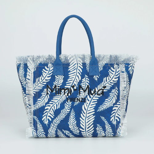 BORSA SHOPPER GRANDE IN FANTASIA BLU 