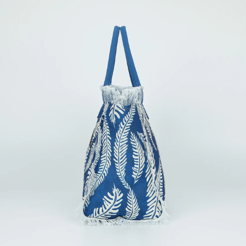 BORSA SHOPPER GRANDE IN FANTASIA BLU 