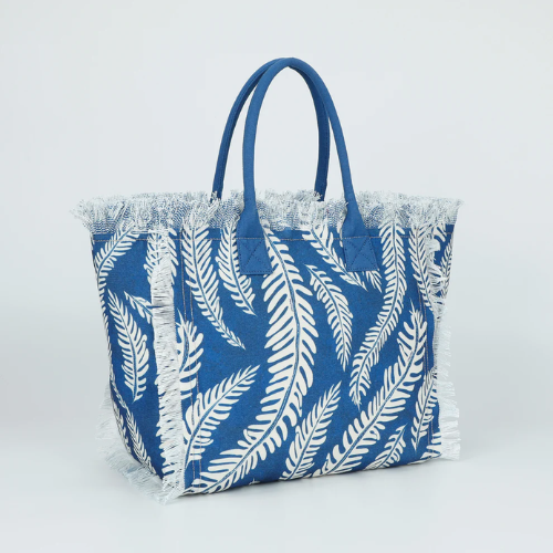 BORSA SHOPPER GRANDE IN FANTASIA BLU 