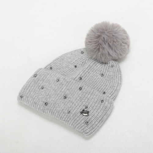 BERRETTO CON STRASS - GRIGIO