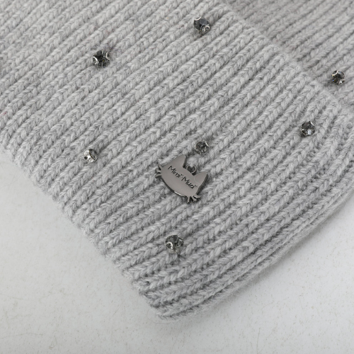 BERRETTO CON STRASS - GRIGIO
