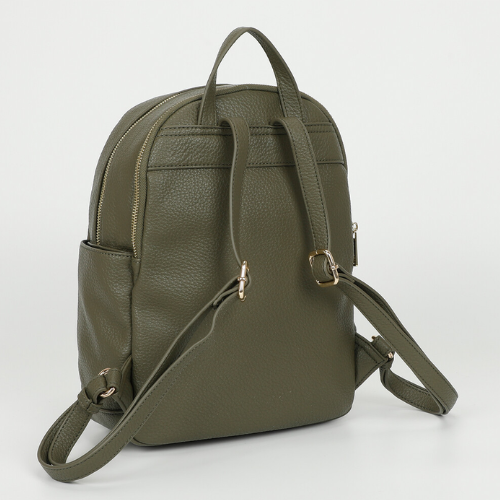 ZAINO CON DETTAGLIO IN PIUMINO VERDE MILITARE