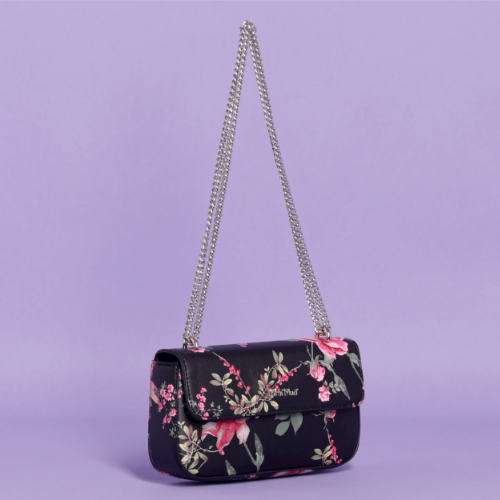 BORSA BAGUETTE FANTASIA IRIS - Fuxia/Nero 