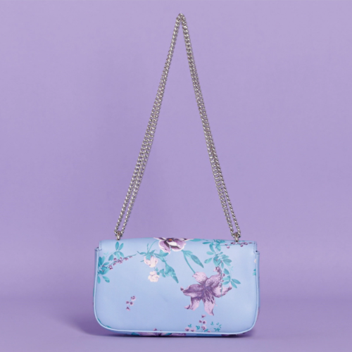 BORSA BAGUETTE FANTASIA IRIS - Celeste/Viola 