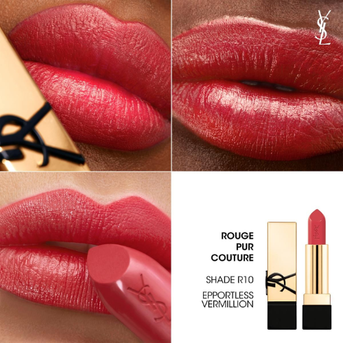 YSL ROUGE PUR COUTURE ROSSETTO SATINATO RED 10