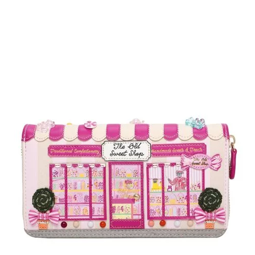 Grande Portafoglio Da Donna Con Zip The Old Sweet Shop