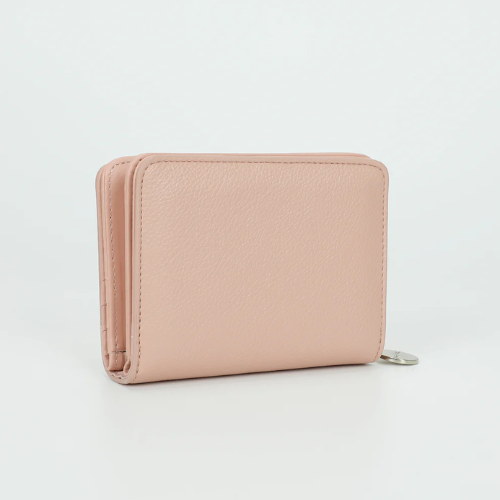 PORTAFOGLIO MEDIO CON ZIP ROSA 