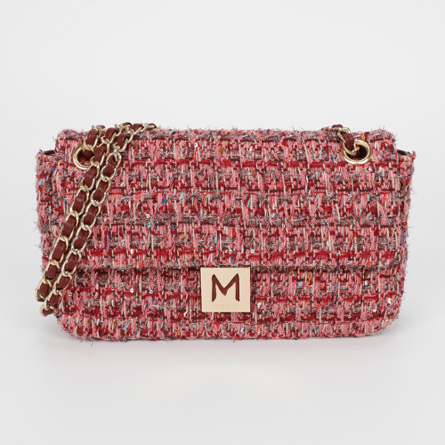 BORSA A TRACOLLA IN TESSUTO MOSTO