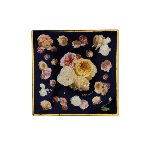 ROSE ANTICHE SAPONETTA CON PIATTO IN VETRO