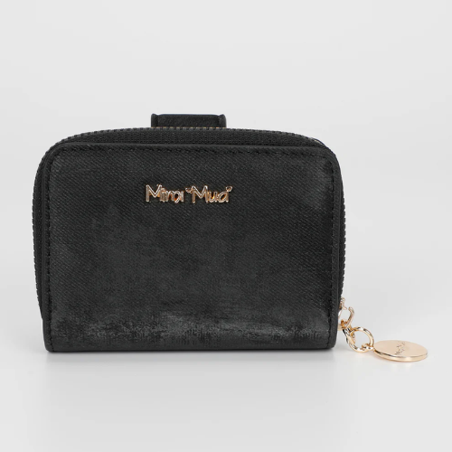 PORTAFOGLIO PICCOLO CON EFFETTO SFUMATO NERO