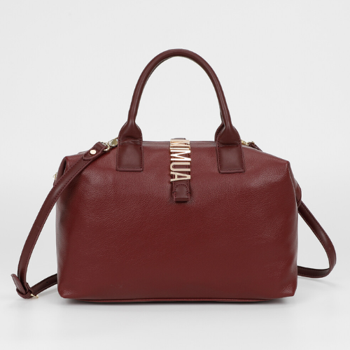 BORSA BAULETTO CON LETTERE MIMI-MUA MOSTO