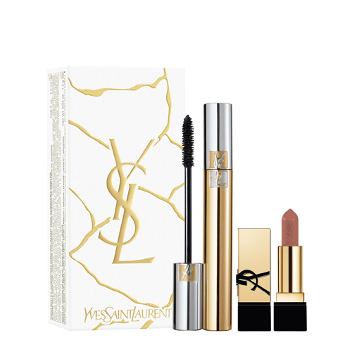 Yves Saint Laurent Cofanetto Regalo Mascara Effet Faux Cils 01 6.3ml + Mini Rouge Pur Couture Nu Muse 3.8g