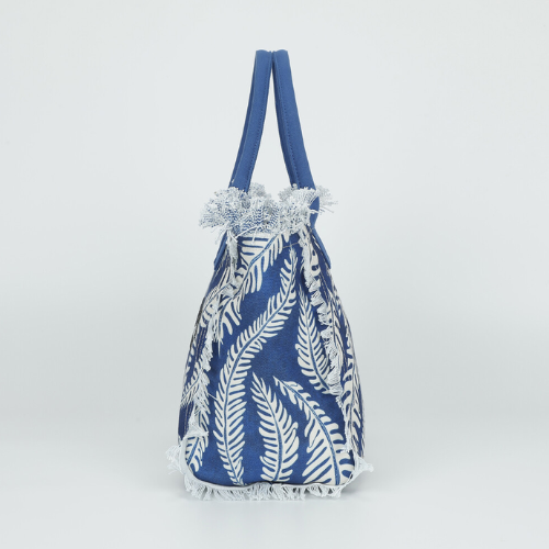 BORSA SHOPPER PICCOLA IN FANTASIA BLU 