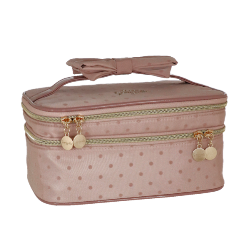 BEAUTY CASE M POLKA GLAM ROSA