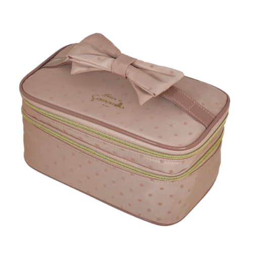 BEAUTY CASE M POLKA GLAM ROSA