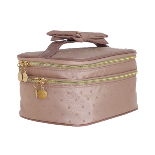 BEAUTY CASE M POLKA GLAM ROSA
