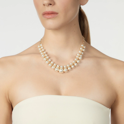 Collana corta con coppie di perle Ninive - Oro