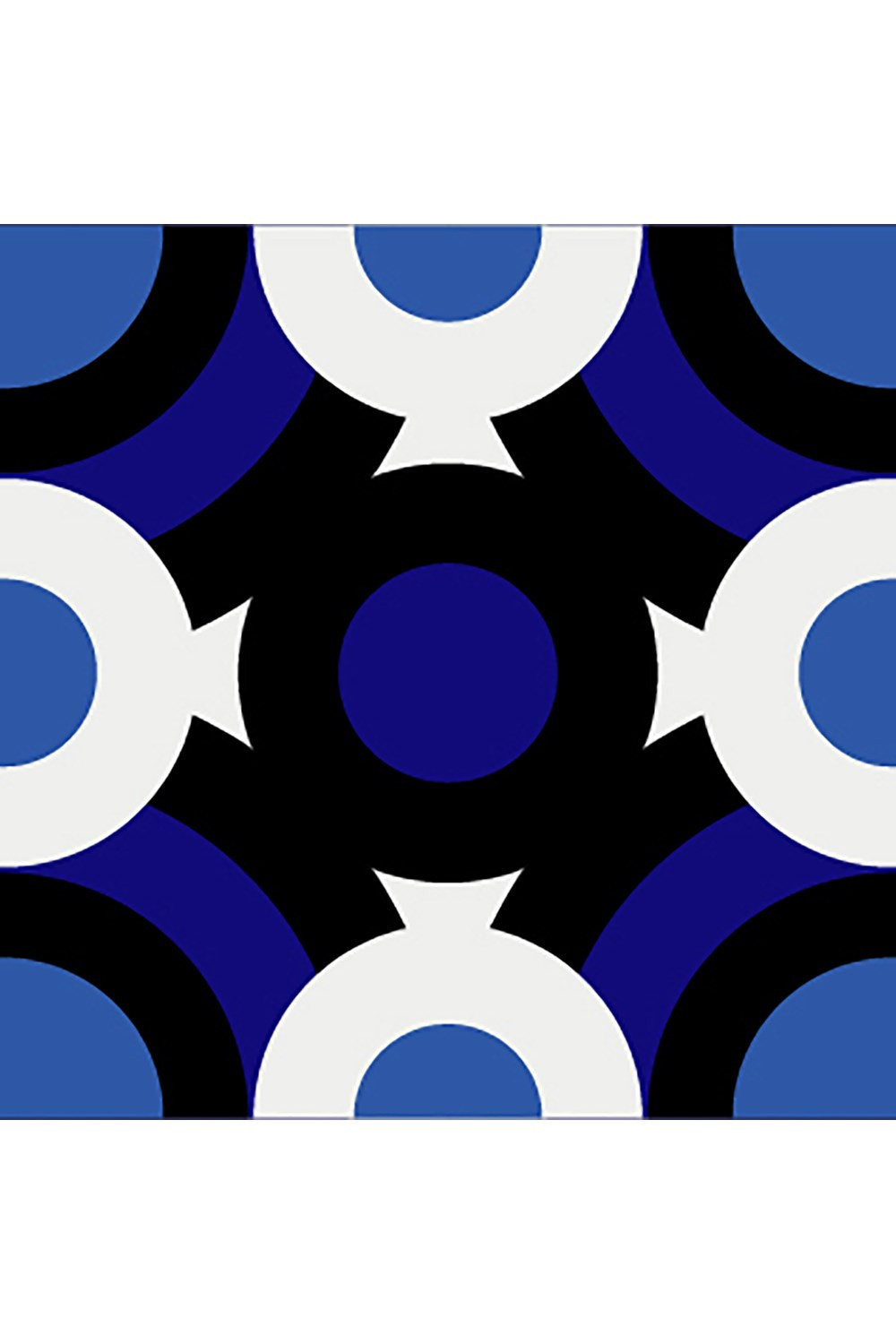 FOULARD CON FANTASIA ASTRATTA NERO E BLU ART.STAF-8475