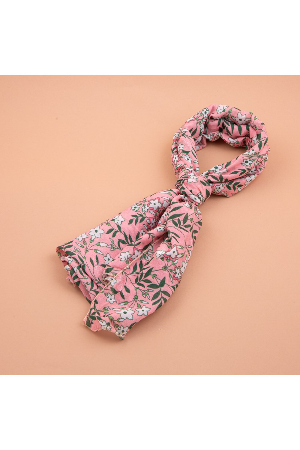 FOULARD CON FIORI ROSA ART.STAF-8486