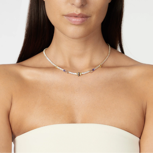 Girocollo con filo di zirconi Ishtar - Multicolor