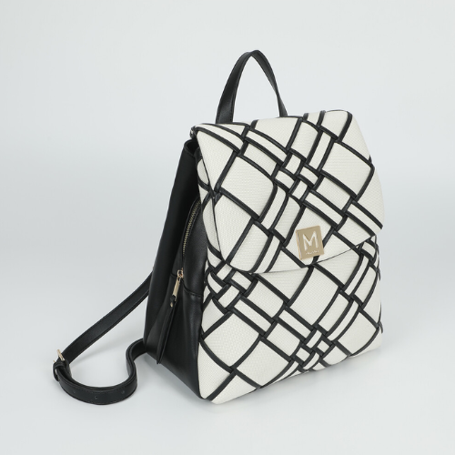 ZAINO IN CANVAS CON BORDI NERO 