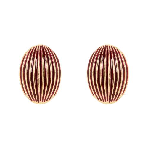 Orecchini con ovale Malena - Rosso