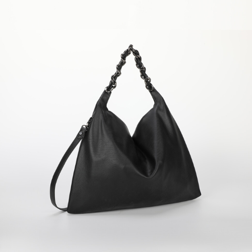 BORSA A SPALLA GRANDE CON CATENA NERO