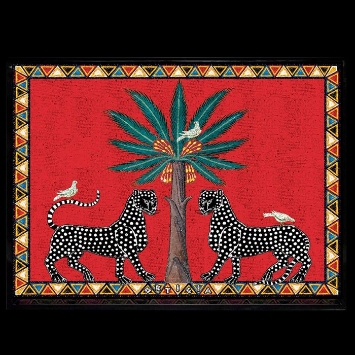 VASSOIO MOSAICO ROSSO LARGE 38CM X 28CM