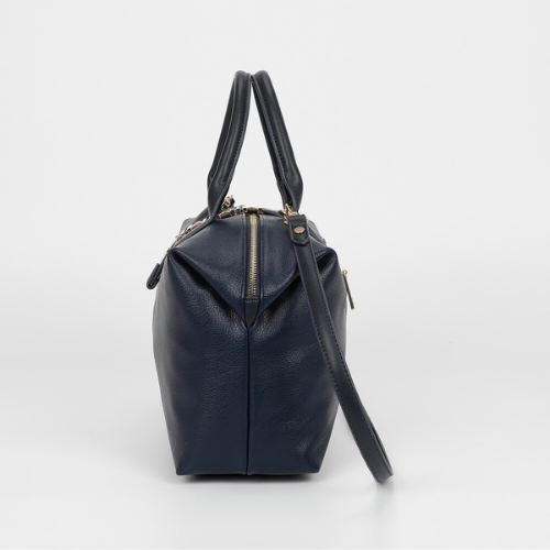 BORSA BAULETTO CON LETTERE MIMI-MUA BLU
