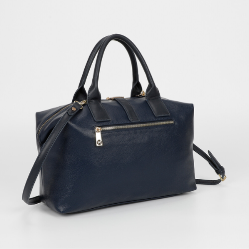 BORSA BAULETTO CON LETTERE MIMI-MUA BLU