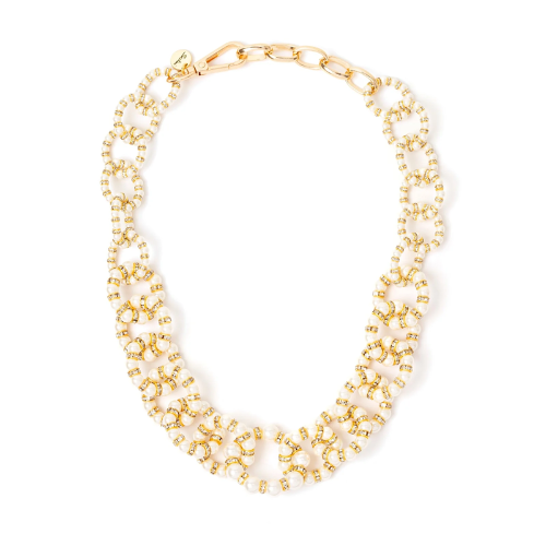 Collana corta a cerchi Drusilla - Bianco