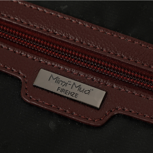 BORSA A SPALLA GRANDE PLISSETTATA BURGUNDY