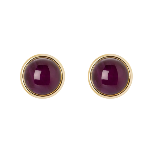 Orecchini cabochon in cornice Ester - Viola