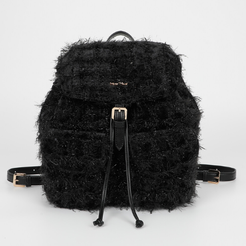 ZAINO IN TWEED NERO
