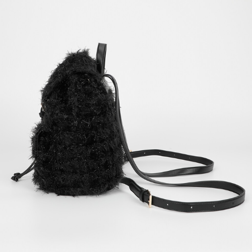 ZAINO IN TWEED NERO
