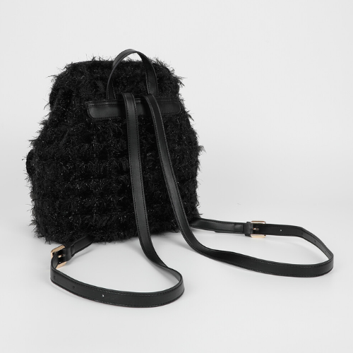 ZAINO IN TWEED NERO